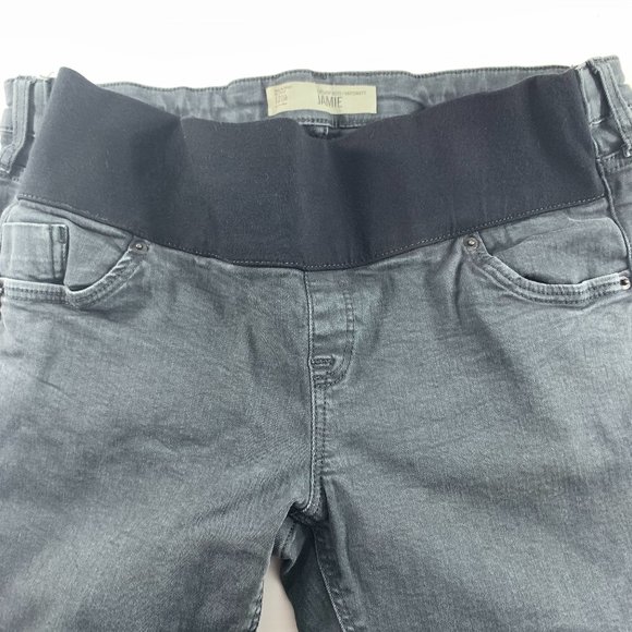 Topshop Moto Maternity Jamie Jeans Womens Size 12 Skinny Inseam 25 Gray Stretch - Picture 2 of 7
